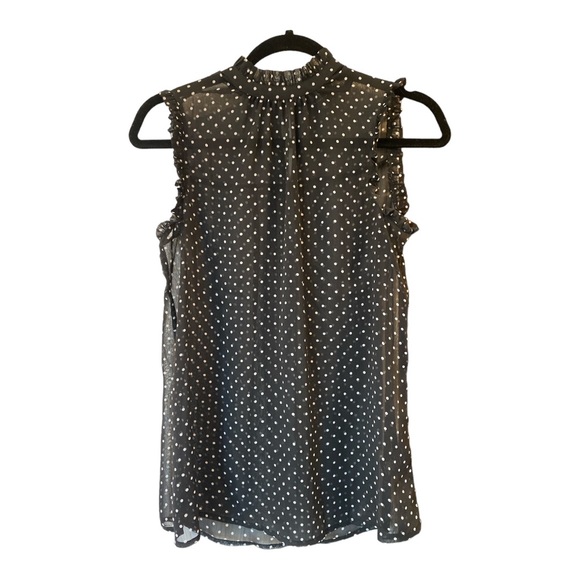 Who What Wear women’s sleeveless sheer blouse with ruffle collar  size XS - Picture 1 of 9